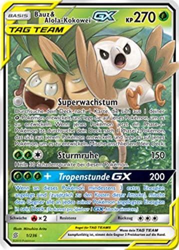 Bauz Alola Kokowei GX Tag Team 1 236 Pokémon Sonne Mond Bund der