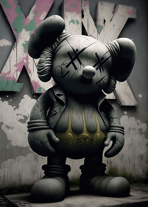 Hypebeast Kaws Poster Picture Metal Print Paint By Matiascurrie