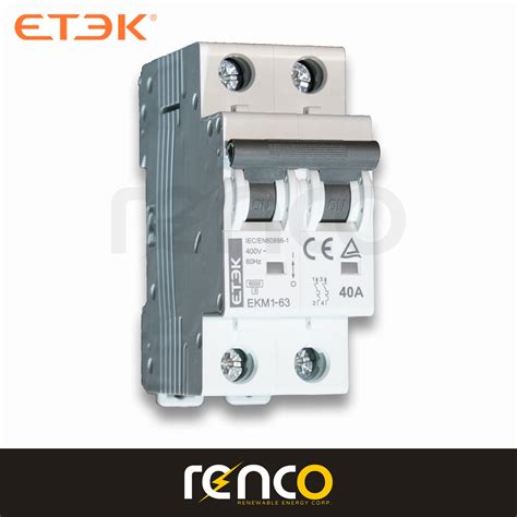 Etek Ac Dc Mini Circuit Breaker Mcb 4a 6a 10a 16a 20a