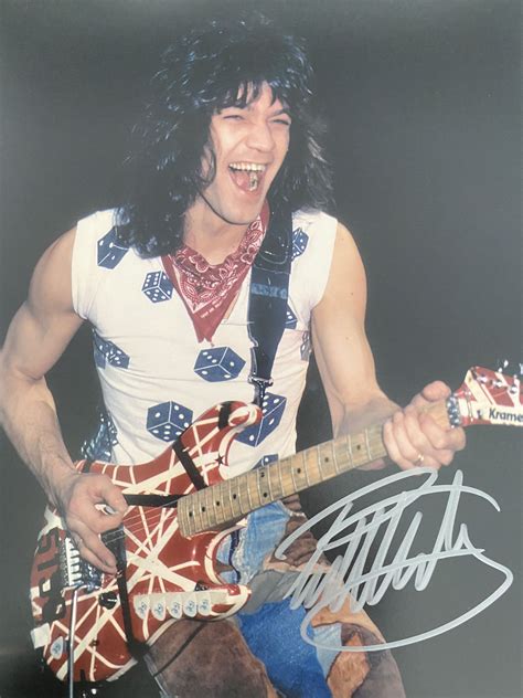 Eddie Van Halen Signed Photo 8x10 Inches