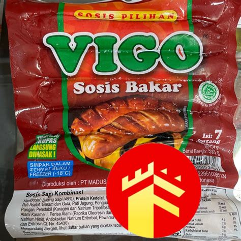 Jual VIGO SOSIS SAPI BAKAR ISI 7 JUMBO 500 GR MINI 12 PCS 500 GR VIGO