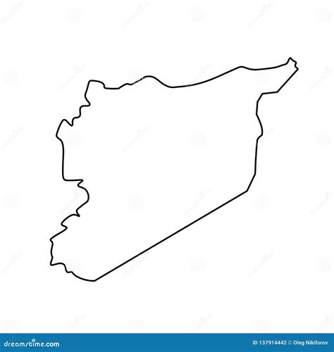 Syria - Outline Map Cartoon Vector | CartoonDealer.com #109817933