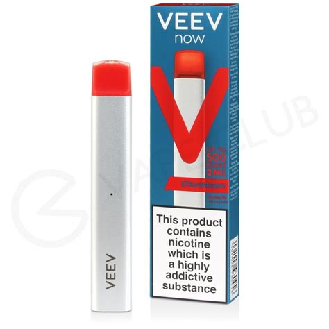 Strawberry Veev Now Disposable Vape For