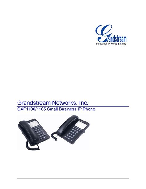 Grandstream Networks Gxp User Manual Manualzz