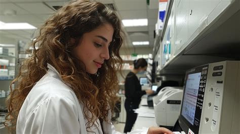 Portrait D Une Femme Travaillant Dans L Industrie Pharmaceutique