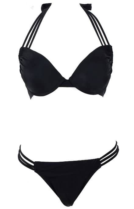 Bikini 2 piezas triángulo Negro Spanish SheIn Sheinside