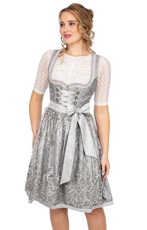 Kr Ger Dirndl Midi Dirndl Tlg Cm Joselin Grau Bestellen