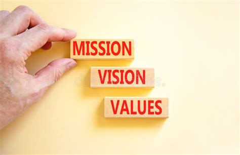 Mission Vision Values Symbol Concept Words Mission Vision Values On