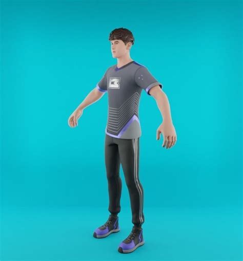 D Model Bugha Rigging T Pose Low Poly Vr Ar Low Poly Cgtrader