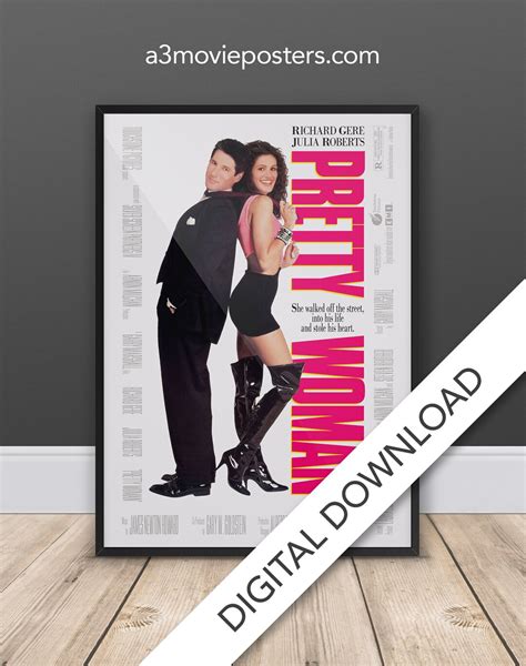 Pretty Woman Movie Poster Digital Poster Download, 300dpi Jpeg, A3 and Tabloid Size, 90's Movie ...