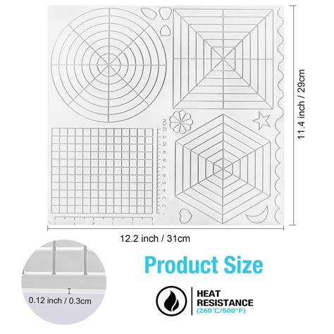 3d Silicon Printing Mat 12 2x11 4 Inch Pen Mat For 3d Pen Compatible With Stencils