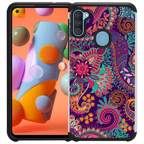 Samsung Galaxy A11 Case Colorful Design Hybrid Armor Case Shockproof