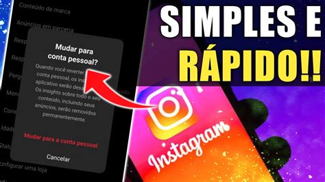 Como Mudar Conta Profissional Para Pessoal No Instagram Youtube