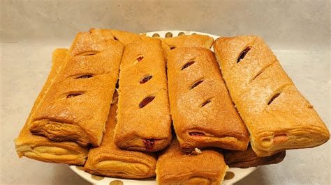 Rollitos Rellenos De Mermelada De Fresa De Masa Danes Youtube