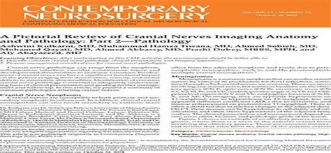 A Pictorial Review Of Cranial Nerves Imaging Anatomy And Pat