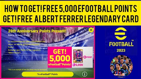 How To Get Free Efootball Points Free Legendary Card Albert