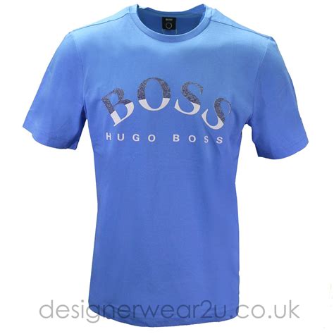 Hugo Boss Light Blue Tee1 Crew Neck T Shirt T Shirts From