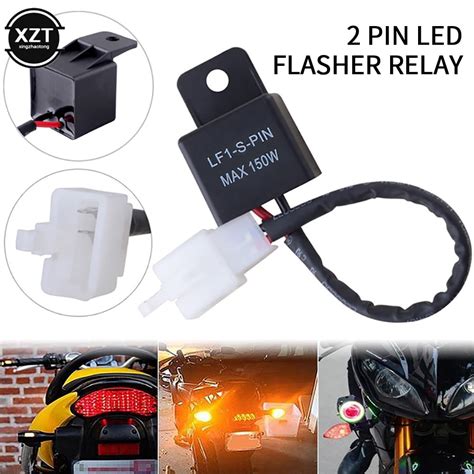 Ns Modify 12a 2pin Electronic Led Flasher Relay For Honda Kawasaki Suzuki Yamaha Motorcycle