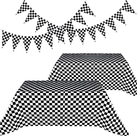 Amazon Racing Party Decorations Include Pieces Black And White