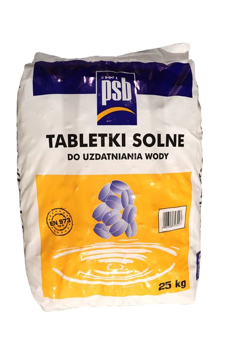 SÓL TABLETKI SOLNE ZMIĘKCZACZ WODY UZDATNIACZ 25KG 5907710920794