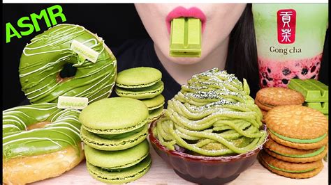 Asmr Green Tea Montblanc Boba Bubble Tea Macaron