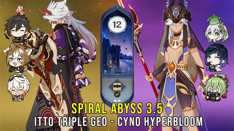 C Itto Triple Geo And C Cyno Hyperbloom Genshin Impact Abyss