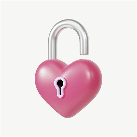 Pink Heart Padlock D Valentine S Premium Psd Rawpixel