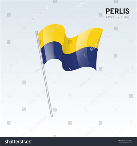 Waving Flag Perlis State Federal Territory Stock Vector (Royalty Free ...