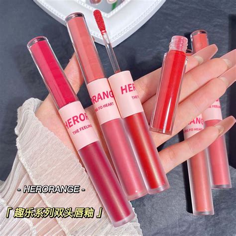 Herorange Fun Series Lip Gloss Matte Mirror Double Headed One Dual Use