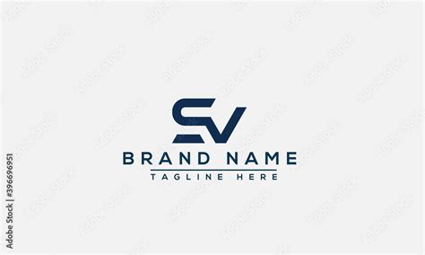 SV Logo Design Template Vector Graphic Branding Element. Stock Vector ...