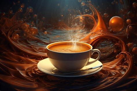 Premium Ai Image A Cup Of Coffee Art Background