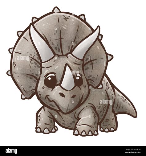 Ilustraci N Vectorial De Dinosaurio De Dibujos Animados Triceratops