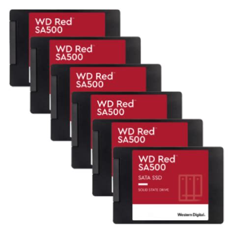 WD Red SA500 Series 2TB SATA SSD Drive Six Pack WDS200T2R0A