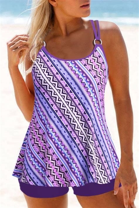 Rotita Usd Tankini Set Purple Tankini Plus Size Tankini