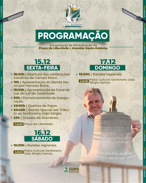 Prefeitura de Campo Maior divulga programação da solenidade de