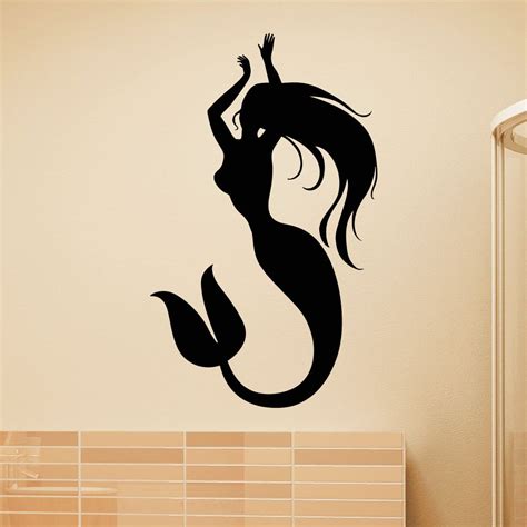 Mermaid Vinyl Wall Decal Mermaid Wall Sticker Decals Sea Etsy