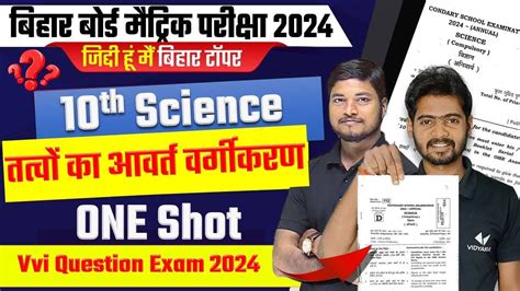 Class 10 Chemistry Chapter 5 One Shot ततव क आवरत वरगकरण Class