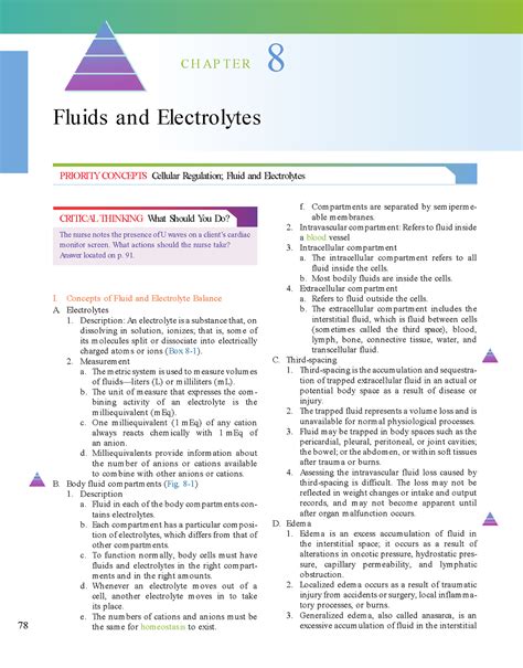 Saunders Fluids And Electrolytes RN Nclex Ch 8 C H A P T E R 8