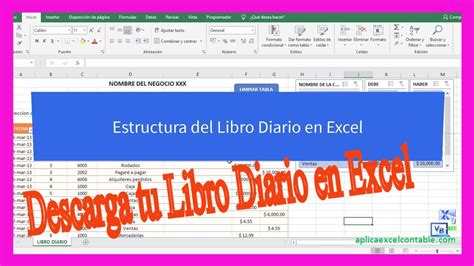 Descarga Tu Libro Diario En Excel Youtube