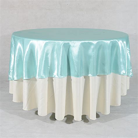 Aqua 90 Inch Satin Round Tablecloths Bbcrafts Wholesale Ribbon Tulle Fabrics Wedding