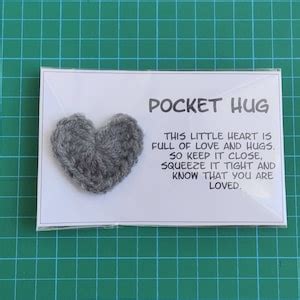 Pocket Hug Heart Thoughtful Gift Crochet Hug Gift Special Etsy Canada