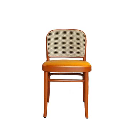 Thonet Sedia Sedile Imbottito Red Orange Longho Design