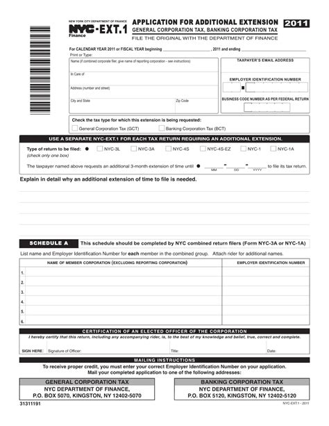 Form Nyc Ext Fill Out Printable Pdf Forms Online