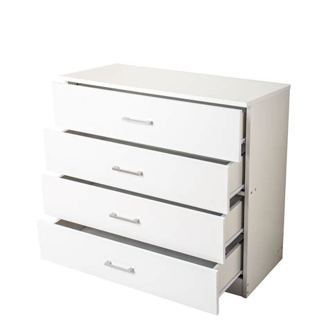 Chest Of 4 Bedroom Drawers In White Home Treats Uk