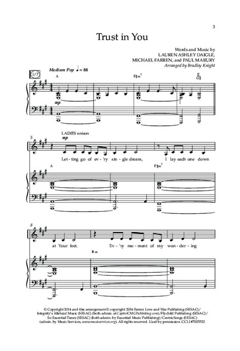 Trust In You (Choral Anthem SATB) Sheet Music PDF (Lifeway Choral / Arr ...