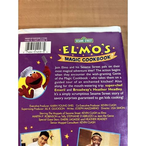 Sesame Street Elmos Magic Cookbook Vhs Clamshell