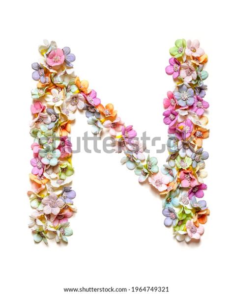 Letter N Floral Alphabet Set Flower Stock Photo 1964749321 Shutterstock