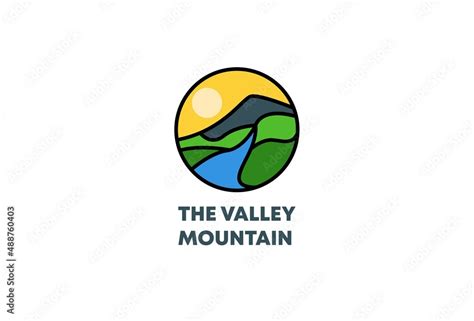 Valley logo concept vector. Mountain valley logo template Stock Vector ...