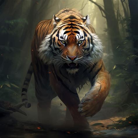 Premium AI Image | angry tiger face