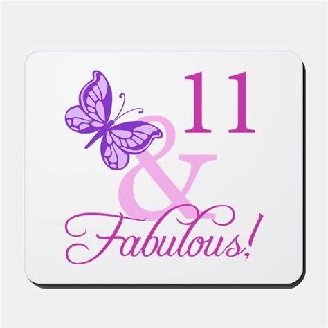 Happy 11th Birthday Girl Happy Birthday 11 Year Old Mousepads Buy Happy